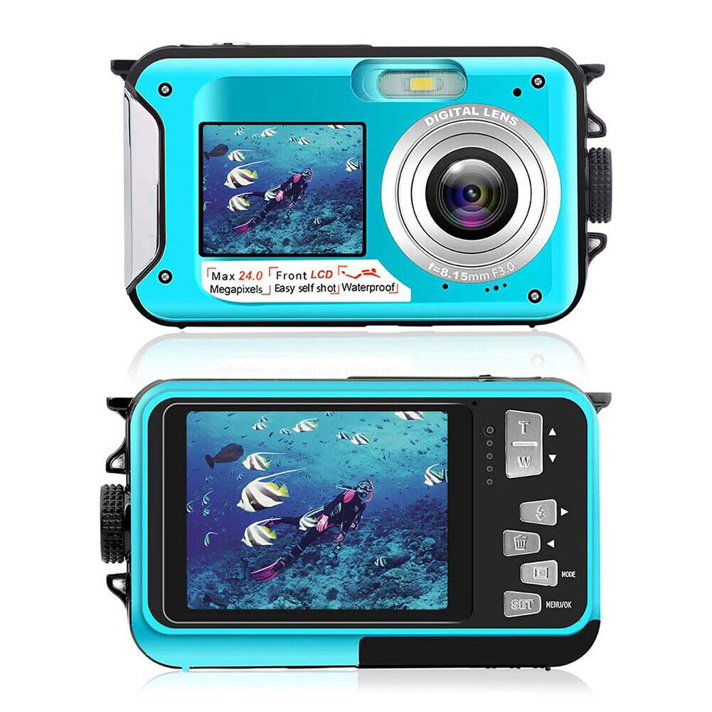 Full HD 24MP 16X Zoom Waterproof Digital Camera  2.7K  Camera for Gift