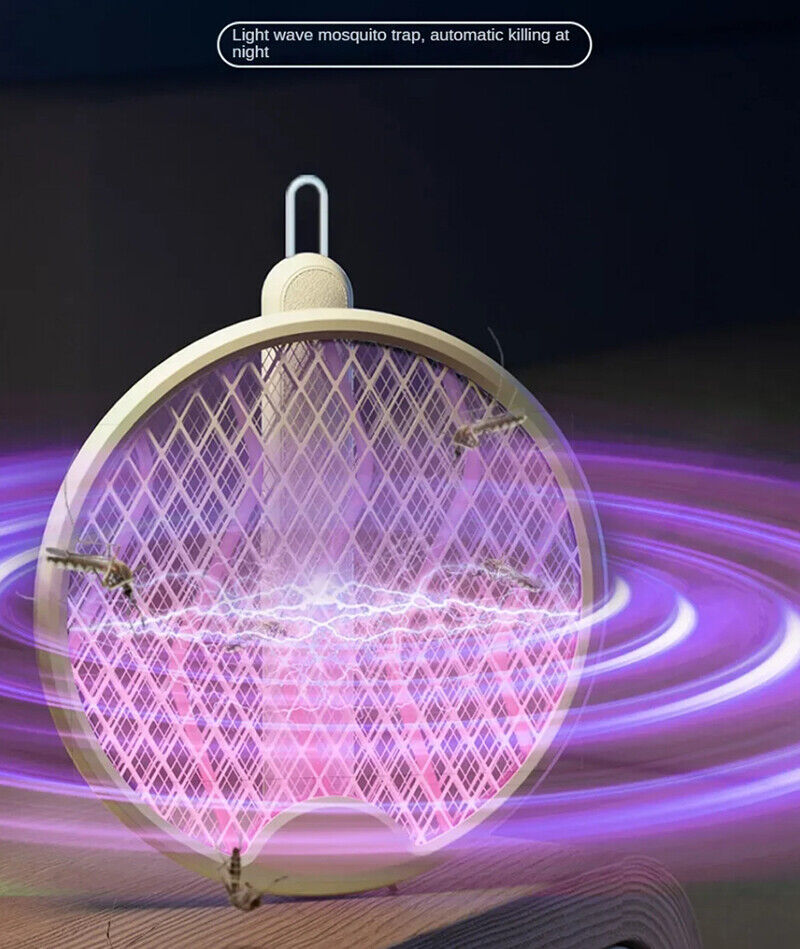 5IN1 Electric Mosquito Zapper Fly Bug Swatter Insect Killer Rechargeable Racket