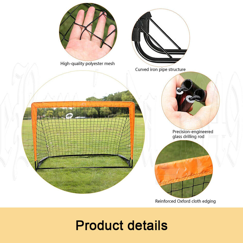 Soccer Goal Net Set Portable Football Goal Post Kids Outdoor Training Practice