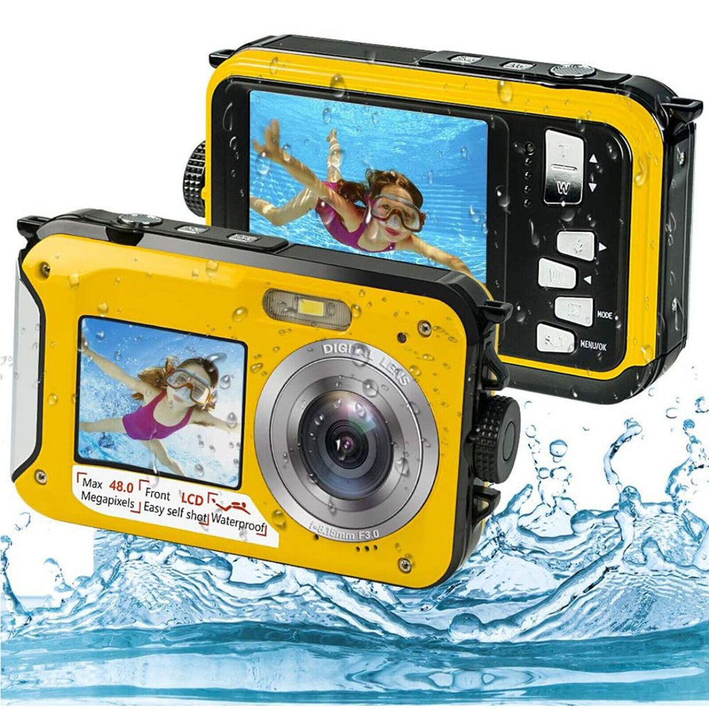 Dual Screens Full HD 2.7K 48MP Digital Camera LCD Displays Underwater Camera