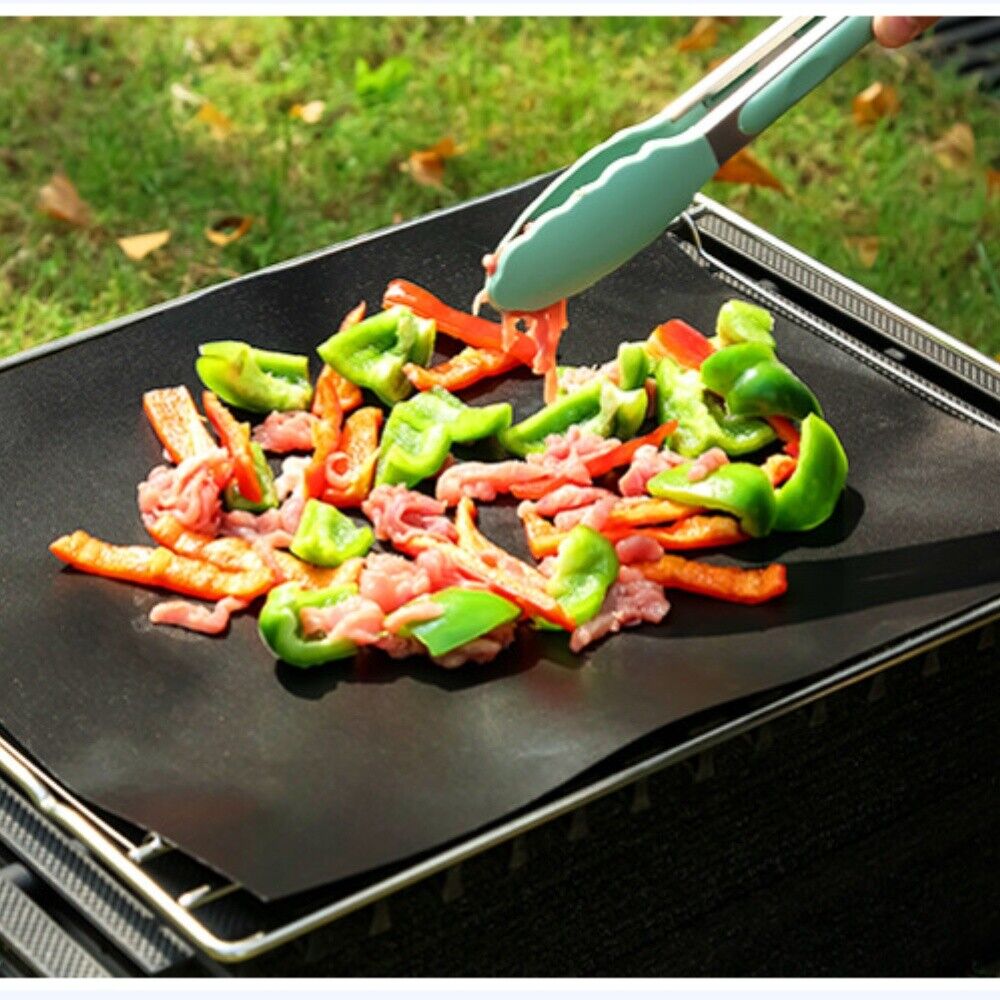  Reusable BBQ Grill Mat Bake Cooking Sheet Non-Stick BBQ Pad Heavy Duty 5Pcs