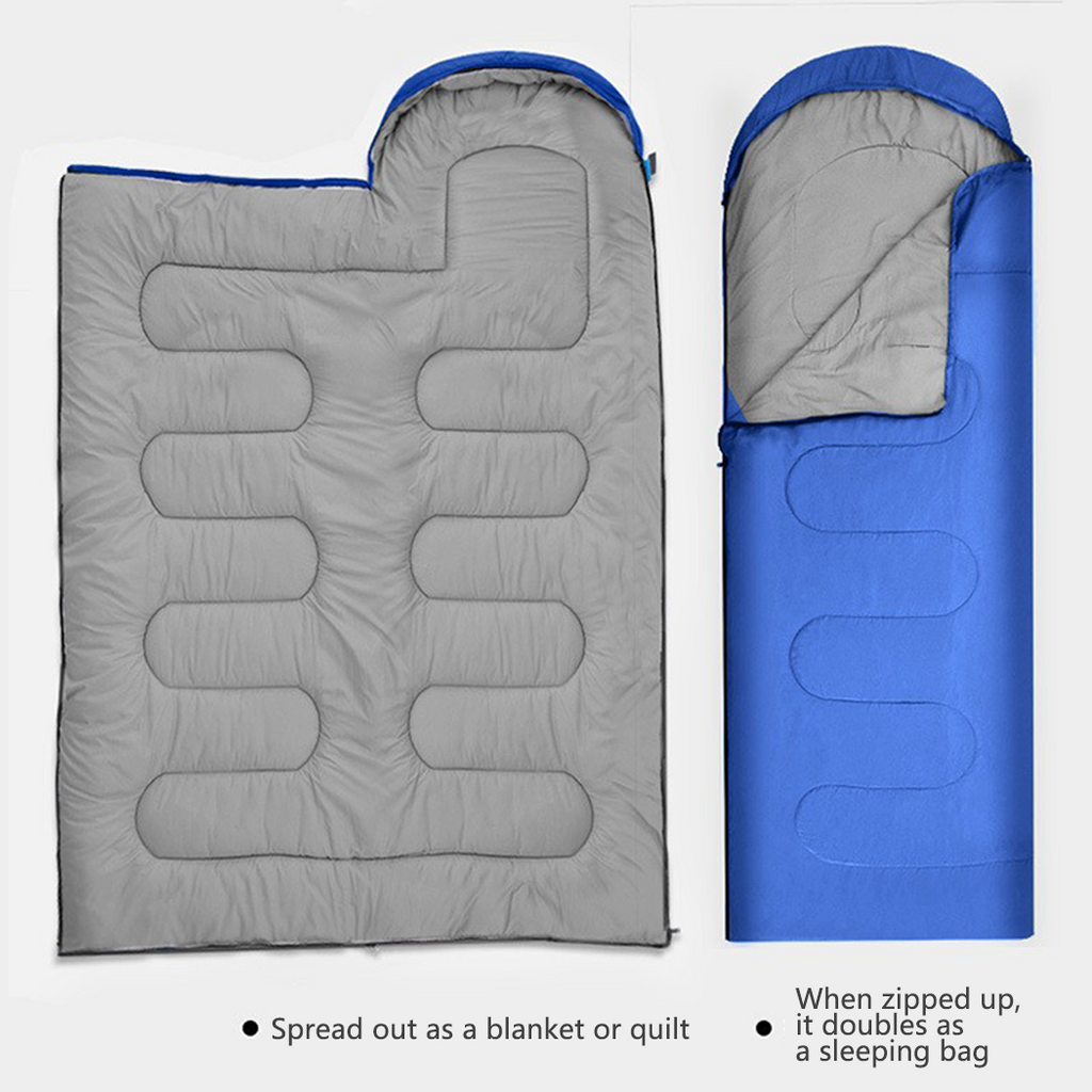  Sleeping Bags Single Camping Hiking Winter Thermal Grey Blue 0°C-20°C