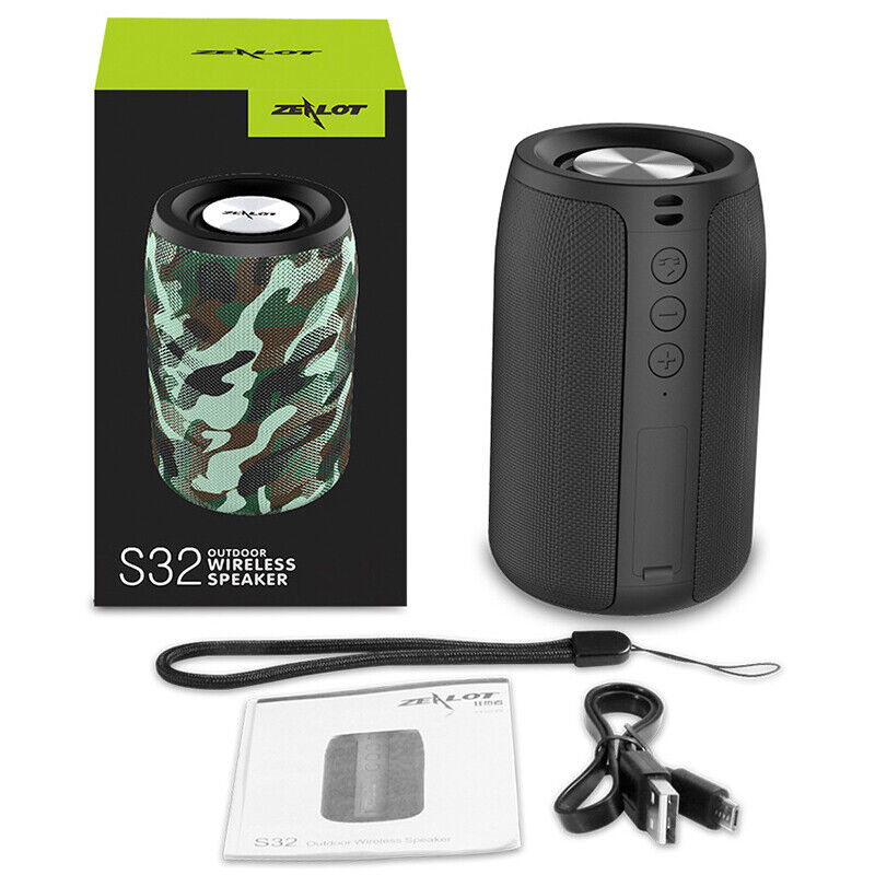 Waterproof Wireless Bluetooth Speakers Handsfree Mic Micro SD/USB/AUX Speaker