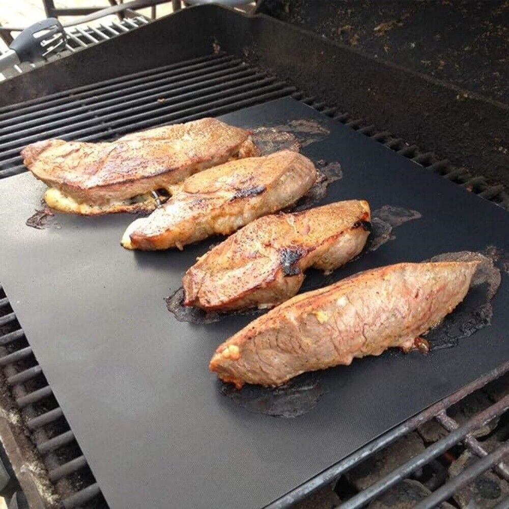  Reusable BBQ Grill Mat Bake Cooking Sheet Non-Stick BBQ Pad Heavy Duty 5Pcs