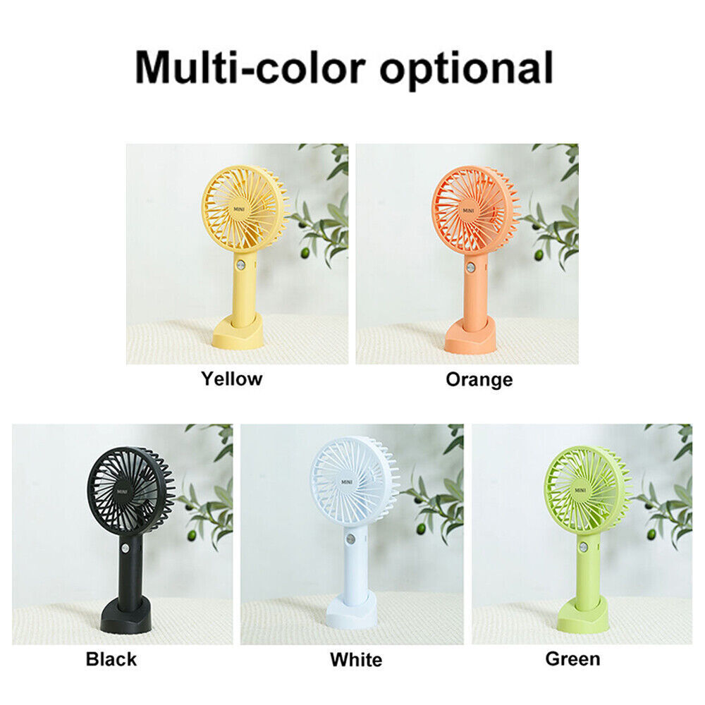 Mini Portable Hand-Held Desk Fan Cooling Cooler Humanized Design USB Air Rechargeable 3 Speed AU