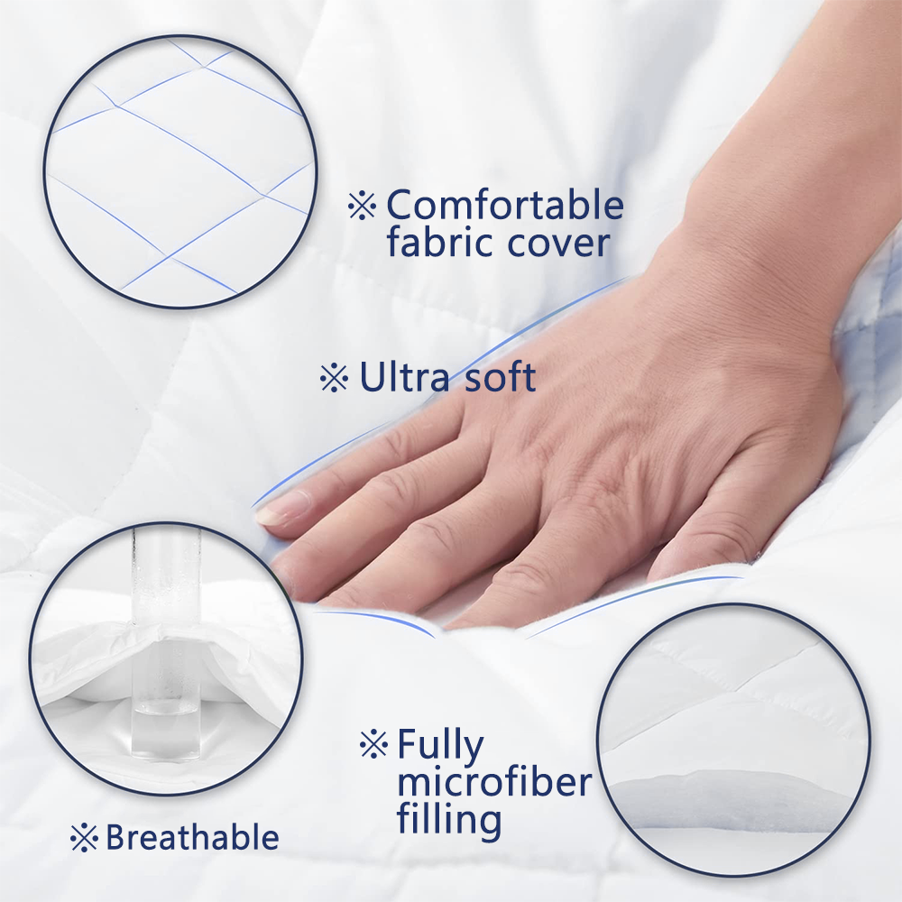 Bed Pillowtop Mattress Topper Mat Pad Protector Cover Single Double Queen King
