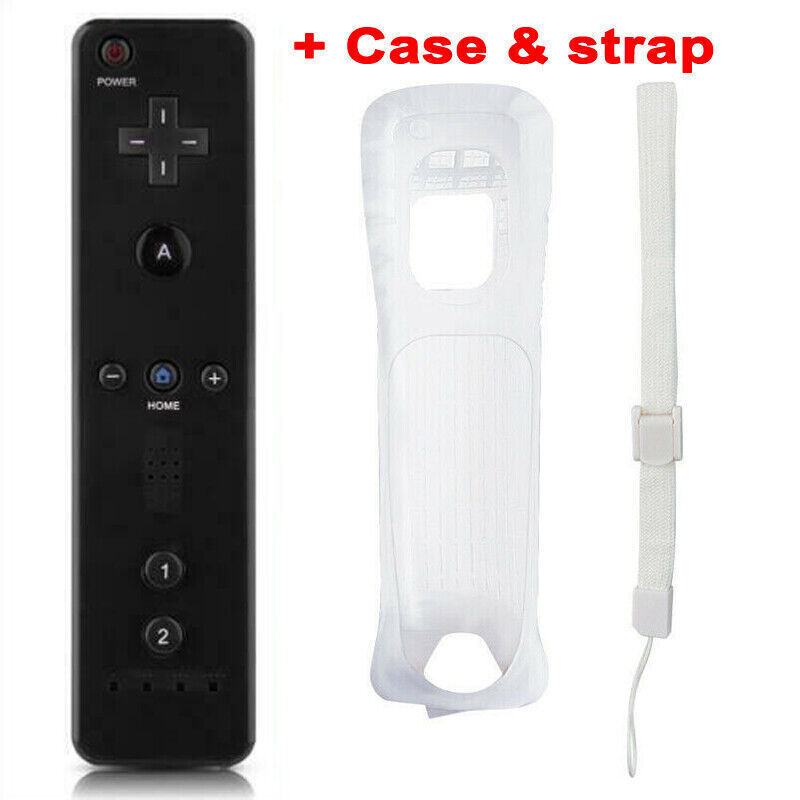 Built in Motion plus Remote Controller & Nunchuck for Nintendo Wii/Wii U W/ Case