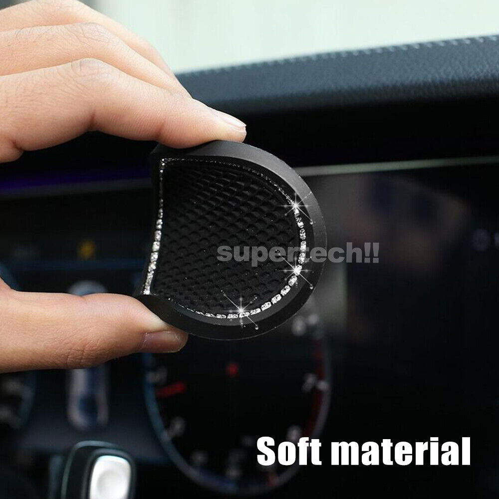 2x Black Bling Universal Car Cup Holder Anti-Slip Insert Coaster Car Accessories
