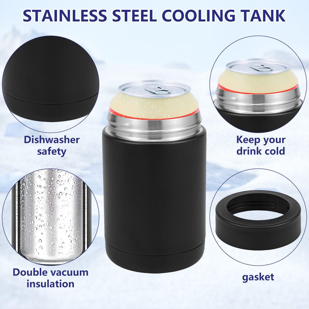 Beer Bottle Can Stubby Cooler W❆ Beer Opener Slim Can Cooler Beer Bottle