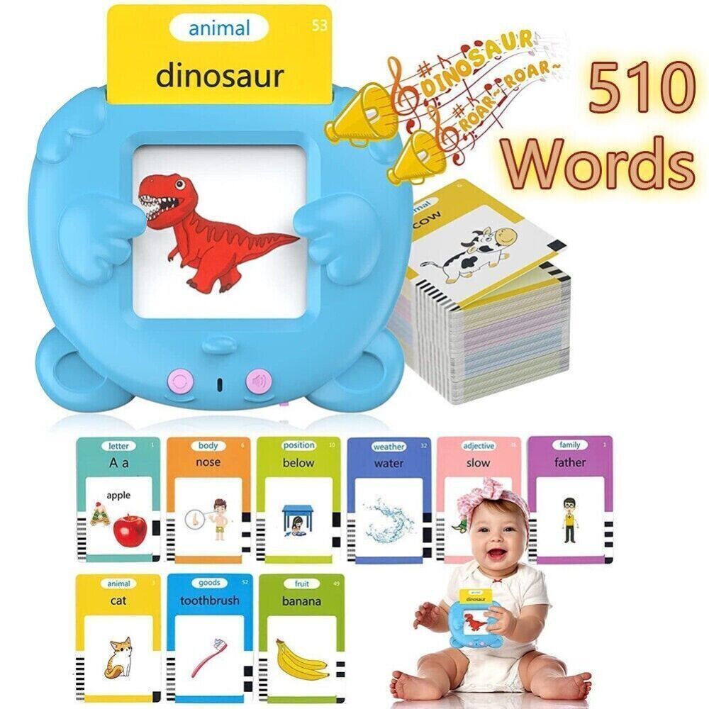 510 Words Talking Flash Cards Educational Toys Speech Pocket Learning Montessori