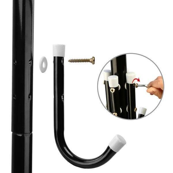 12 Hook 3-Tier Hat Coat Clothes Rack Umbrella Stand Tree Style Steel Hanger New