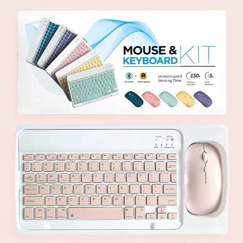 Wireless Bluetooth Keyboard Mouse for Ipad Tablet Laptop Smart Phone Replacement