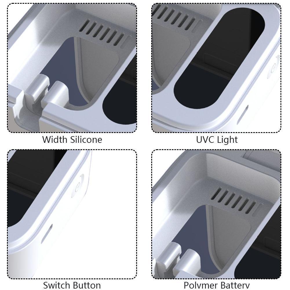 Portable Toothbrush UV Sanitizer Case Rechargeable Toothbrush Sterilizer T2 R3A8