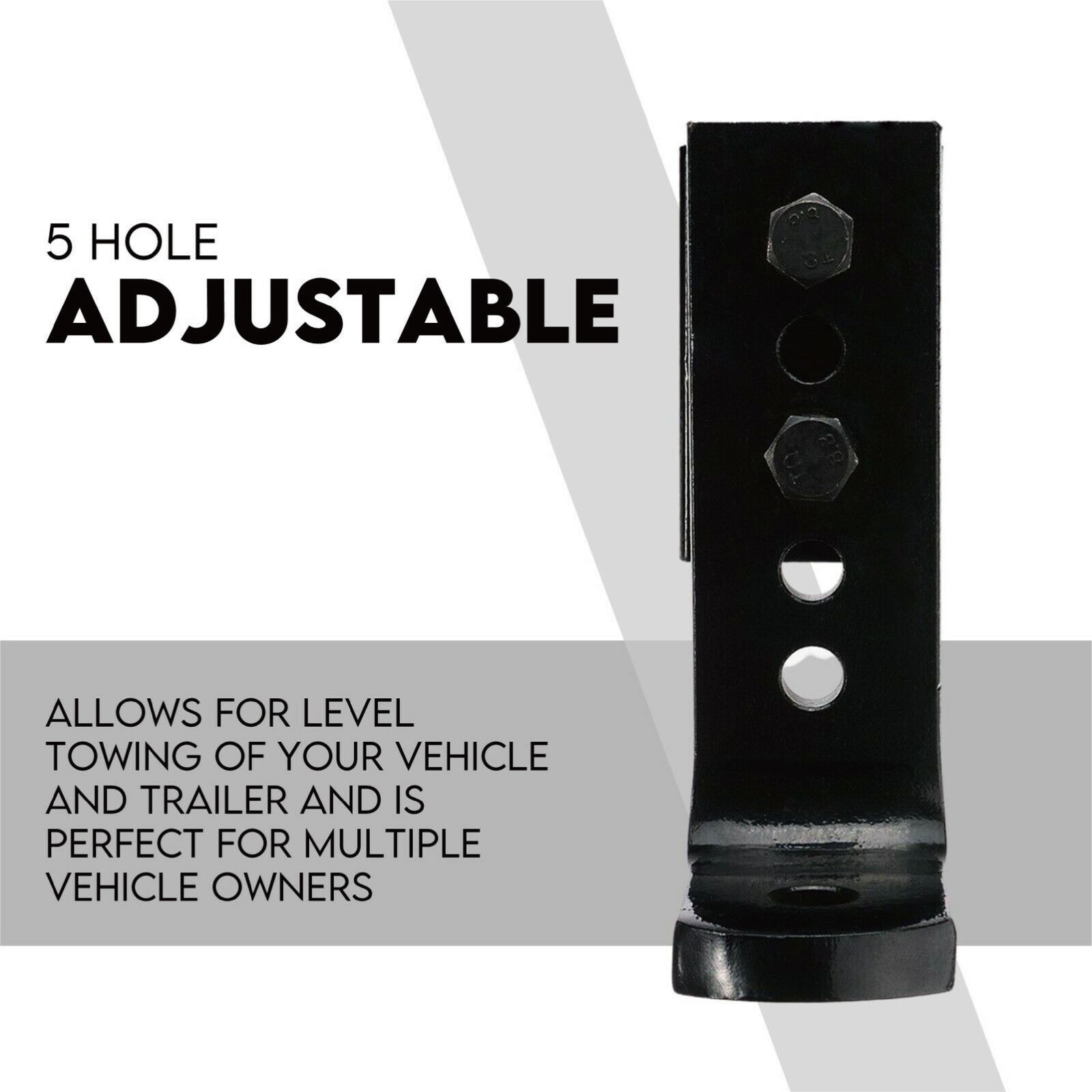 4000KG Tow Hitch Ball Towbar Drop Mount Tongue Trailer Tow Bar Adjustable Height