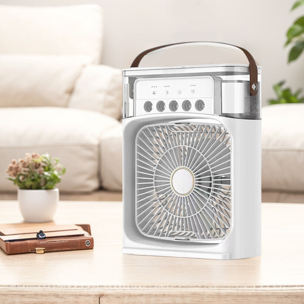 Portable Air Conditioner Humidifier - USB Electric Fan Cooler LED Night Light