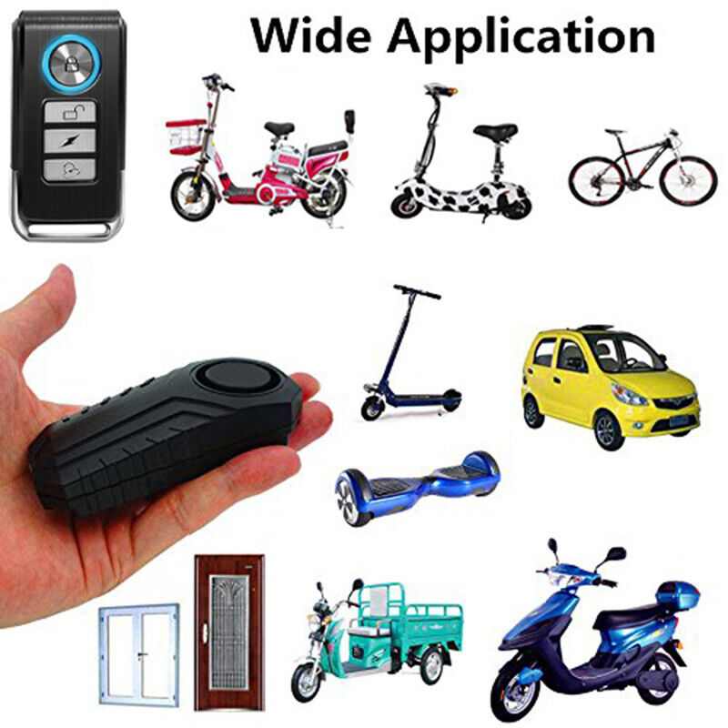 113Db Bike Motorcycle Alarm Anti-Theft Vibration Bicycle Security with Remote 