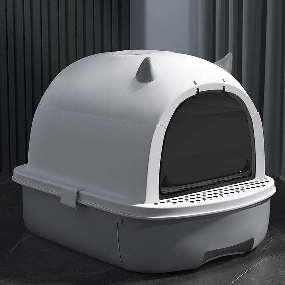Large Cat Litter Box Self Cleaning Pan Drawer Anti-Splashing Cat Potty Tray AU