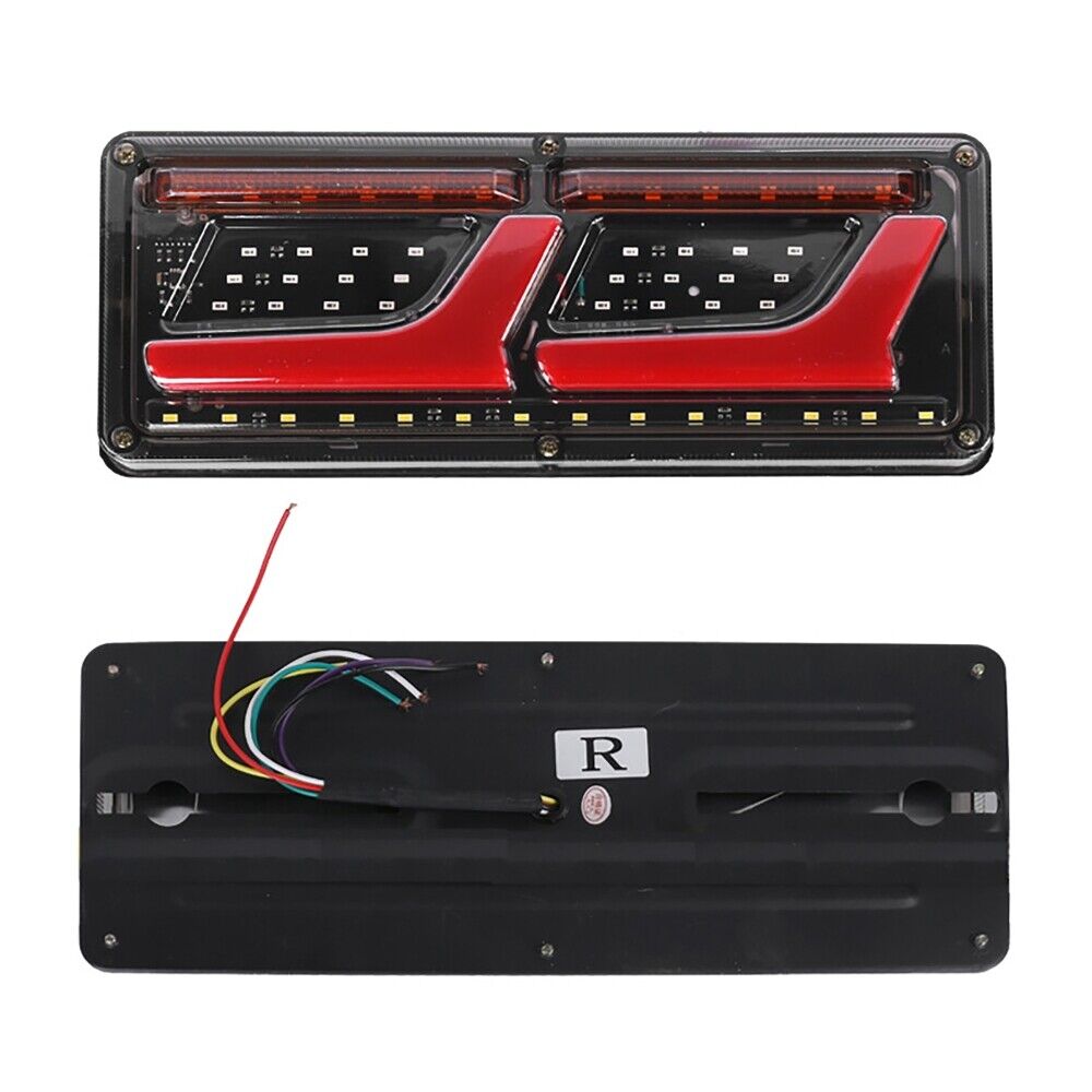 2X 74 LED Tail Lights Trailer Ute Caravan Truck Stop Indicator Rear Lamps 12V