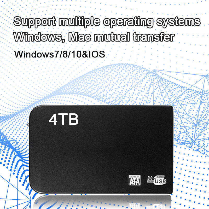 Portable 2.5In 4TB HDD External Hard Drive Enclosure USB 3.0 SATA Disk