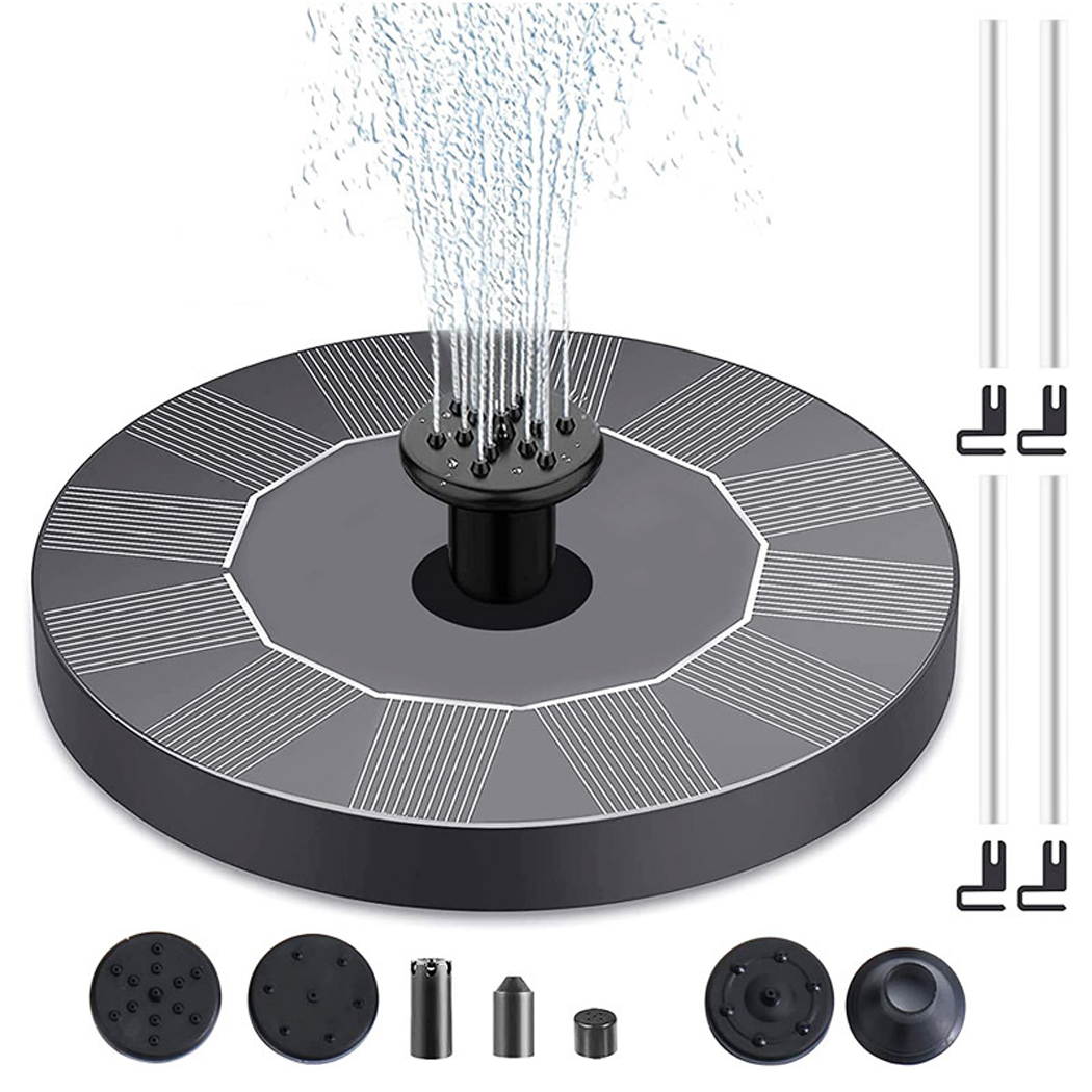 2024 High Temperature Resistant Outdoor Solar Powered Floating Bird Bath Water Fountain Pump Garden Pond AU  