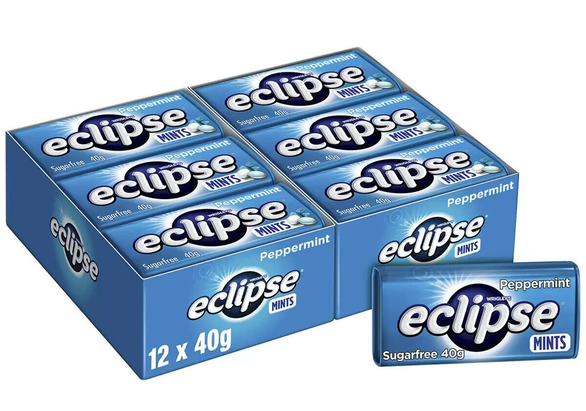 Wrigley's Eclipse Sugar-free Peppermint Mints Fresh Breath Mint 12 x 40g