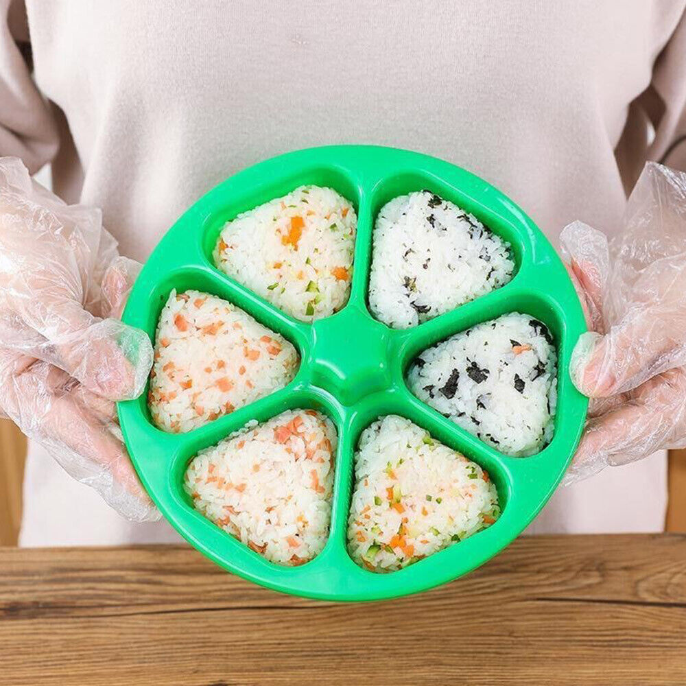 6 Holes Sushi Mold Onigiri Rice Ball Bento Press Maker Mold Kitchen Accessories