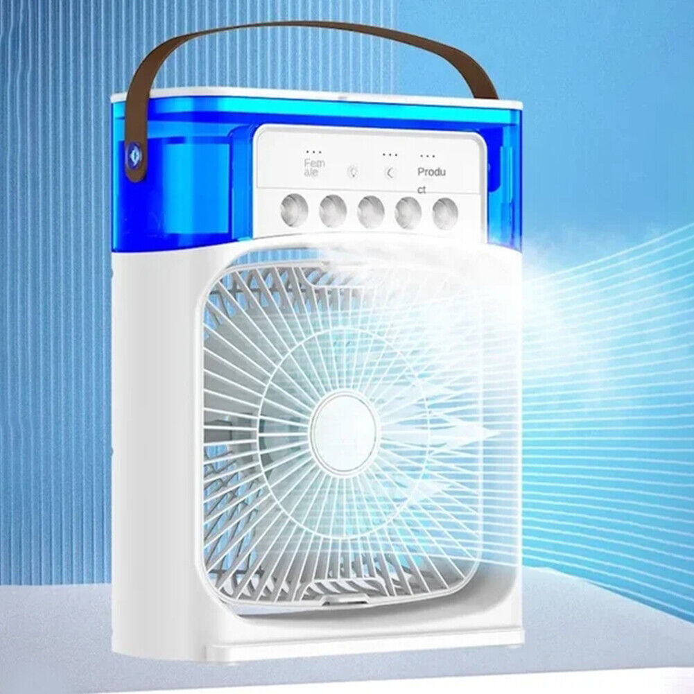 Portable Air Conditioner Humidifier - USB Electric Fan Cooler LED Night Light