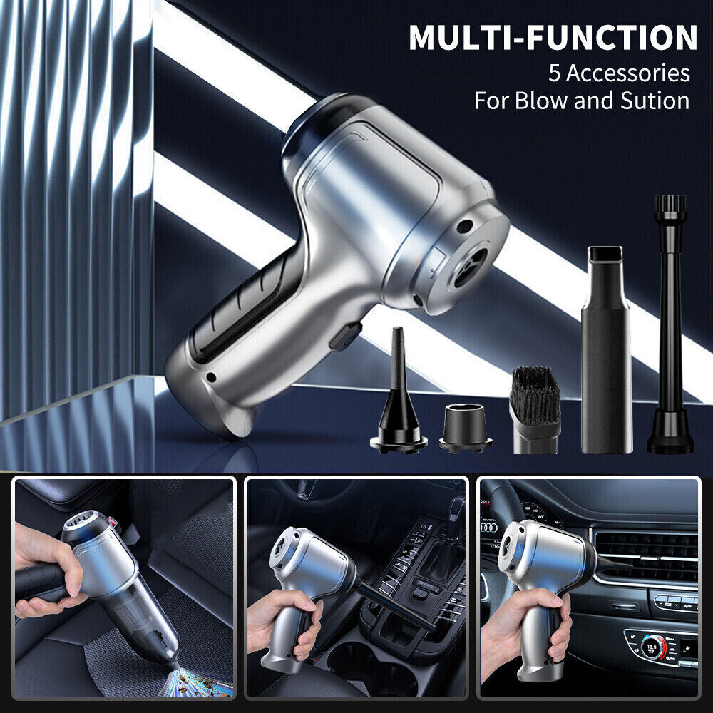 95000PA Wireless Car Vacuum Cleaner Handheld Vaccum Mini Power Suction Dust Blow