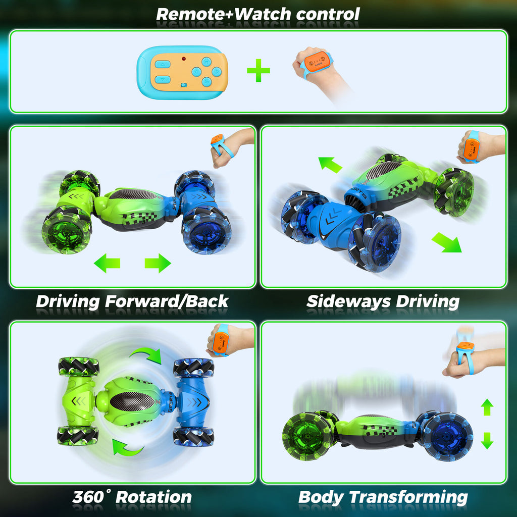 RC Stunt Car 4WD Hand Gesture 360° Sensing Off-Road Remote Control Twist Car Toy