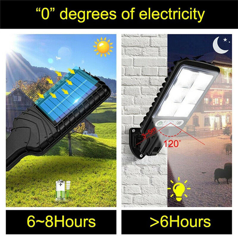 9000W Solar Security Lights Outdoor LED PIR Motion Sensor Flood Garden Light AU