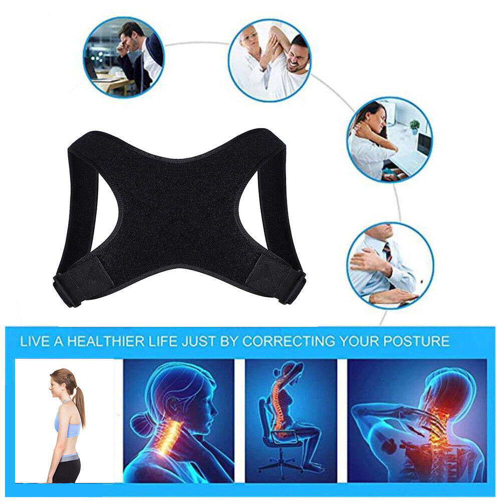 Adjustable Posture Corrector Back Shoulder Belt Support Body Brace Back Unisex
