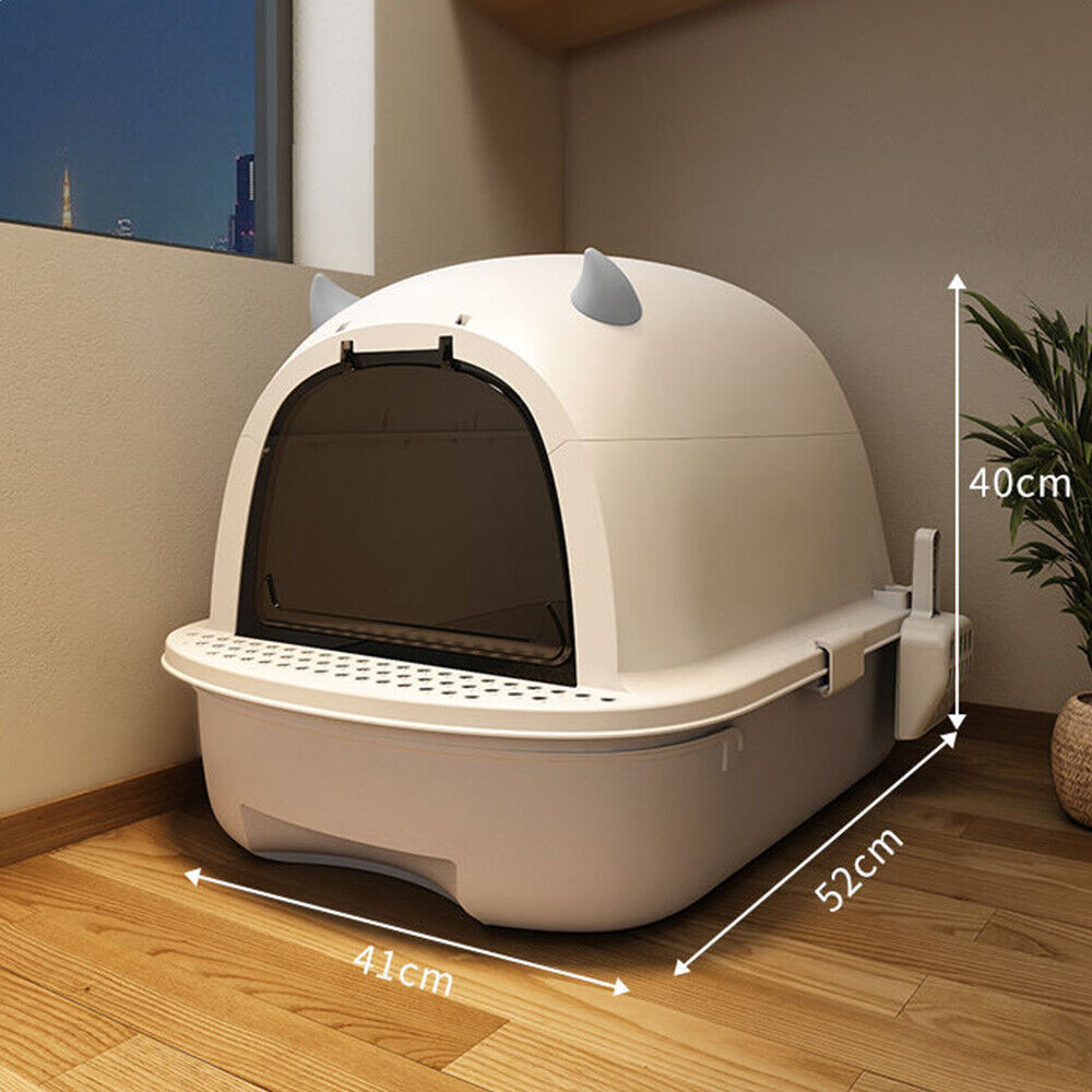 Large Cat Litter Box Self Cleaning Pan Drawer Anti-Splashing Cat Potty Tray AU