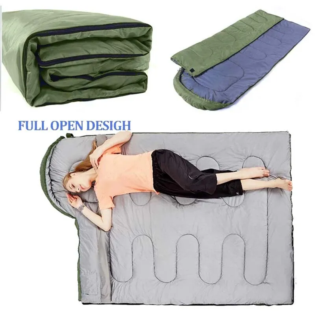  Sleeping Bags Single Camping Hiking Winter Thermal Grey Blue 0°C-20°C