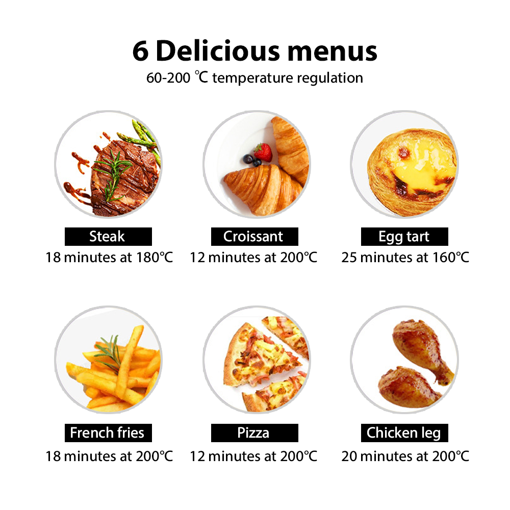 8.8L Air Fryer 1400W LCD Fryers Oven Airfryer Healthy Cooker Oil Free Kitchen