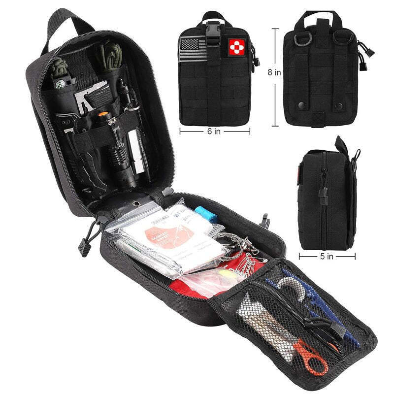 39In1 Tactical Emergency Outdoor Survival Kit Hiking Camping SOS Tool Equipment