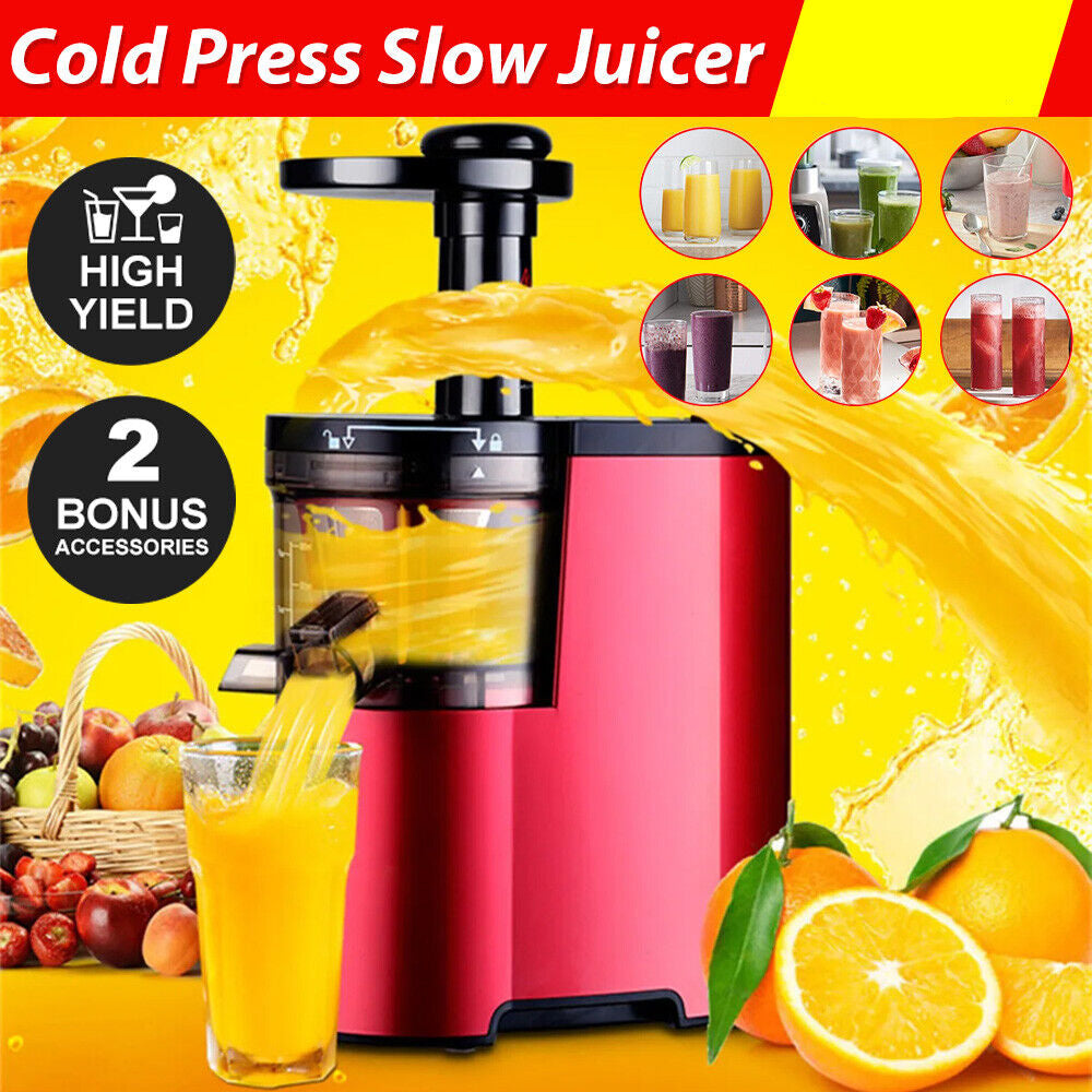 Fruit Vegetable Slow Juicer Orange Lemon Cold Press Juice Extractor Masticating