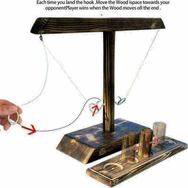 Hook and Ring Toss Battle Bars Game Balance Team Toys Family Party Christmas AU