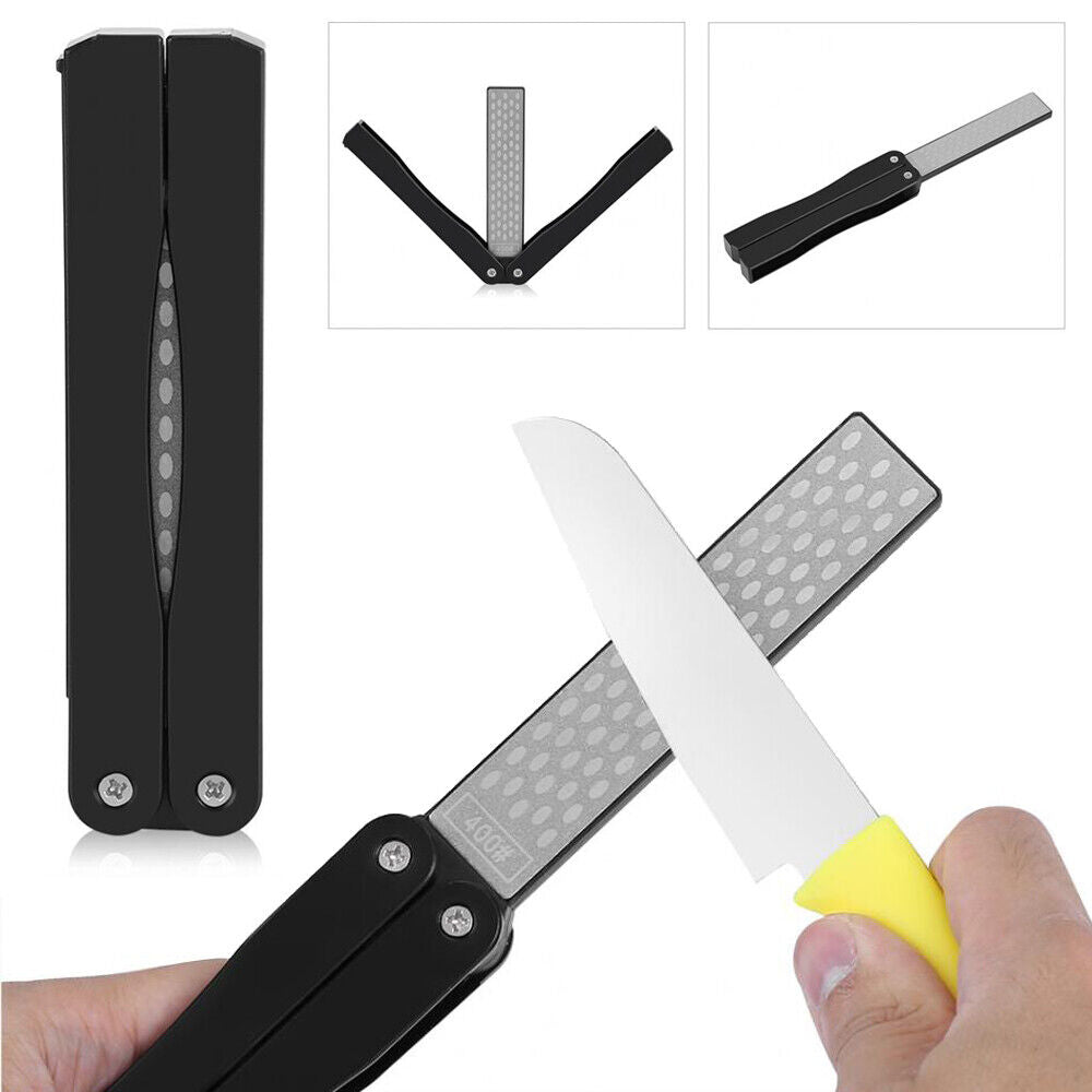 Folding Diamond Sharpener Knife Sharpening Stone for Garden Kitchen Outdoor