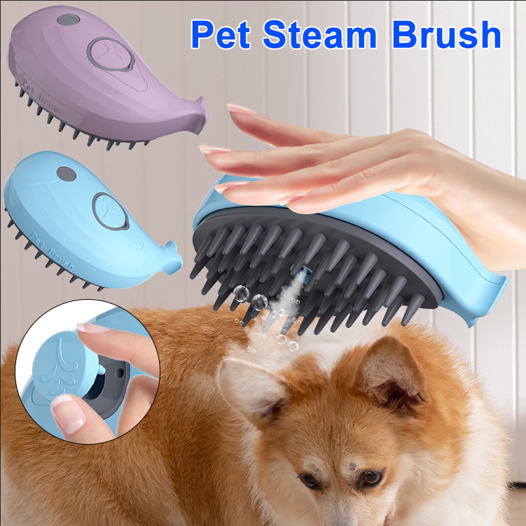 3 in 1 Electric Spray Massage Pet Comb Dog Hair Removal Comb Cat Steam Brush
