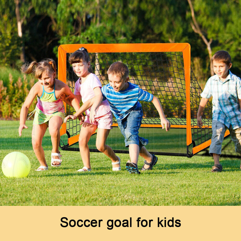 Soccer Goal Net Set Portable Football Goal Post Kids Outdoor Training Practice