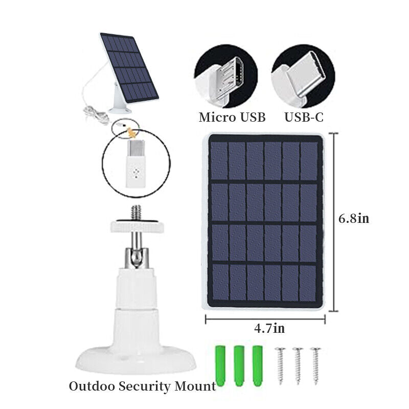 Eufy Eufycam Cam E/2C/2/2 Pro USB Solar Panel Charger Security Camera Panel