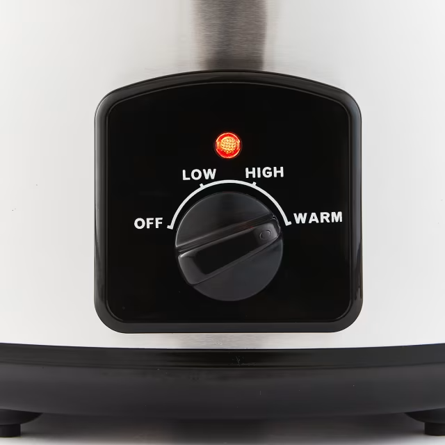 New 5L Slow Cooker+Stainless Steel With Overnight Cooker With Removable Ceramic Pot