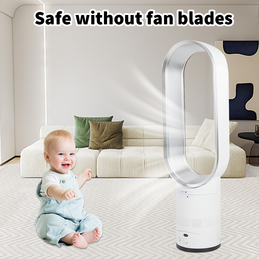 16" Bladeless Fan Airflow Cooling Fan Low Db with Remote Control Summer Cooler