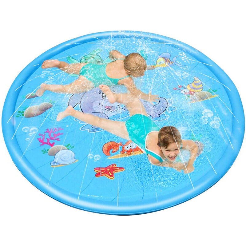 170CM Outdoor Kids Splash Sprinkler Water Play Pad Mat Inflatable Spray Pool Toy