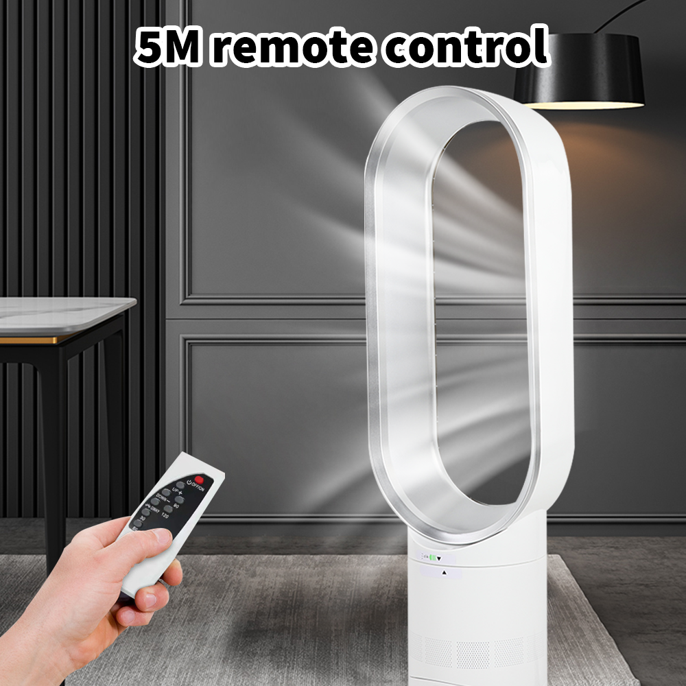 16" Bladeless Fan Airflow Cooling Fan Low Db with Remote Control Summer Cooler