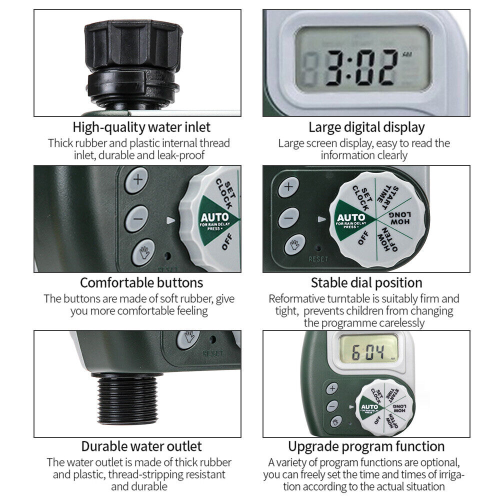 Irrigation Controller Automatic Water Tap Timer Digital Garden Watering System
