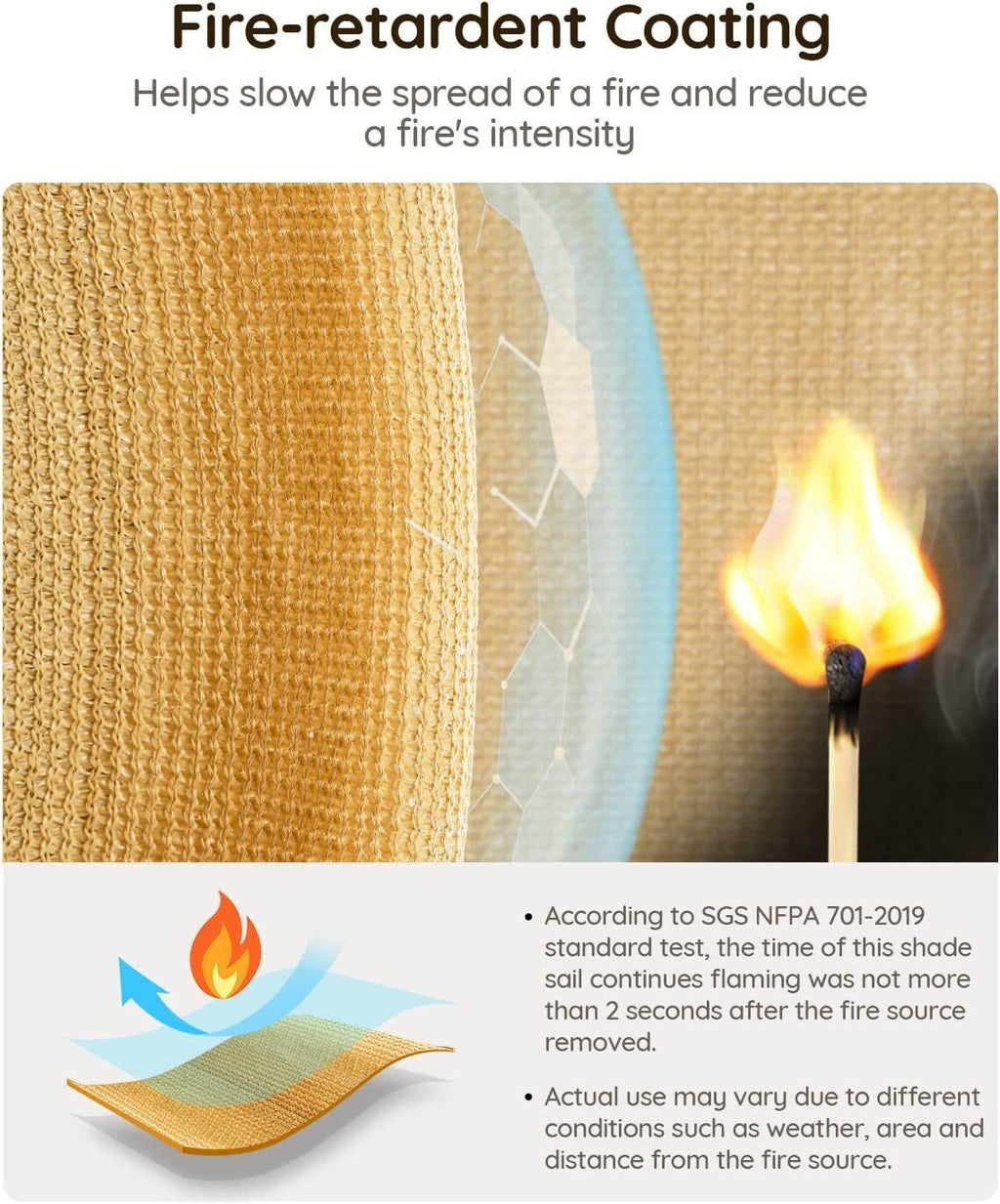 Rectangle Sun Shade Sail 320 GSM Extra Heavy Duty Shade Cloth 98% UV Block