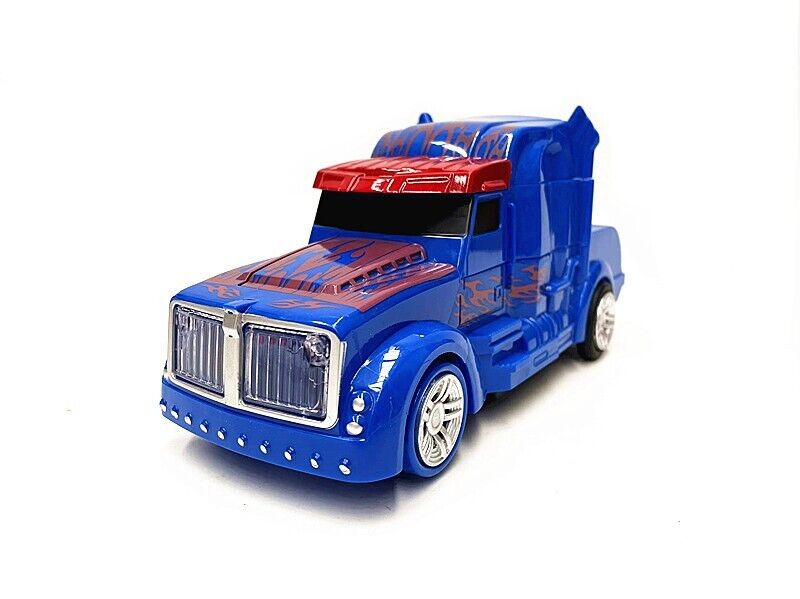 2-1 Rc Radio Remote Control Transformers Optimus Prime Vehicle Robot Car Kid Toy