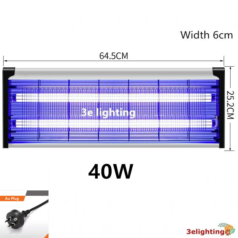 40W Electric UV Mosquito Fly Insect Pest Killer Bug Zapper Trap Lamp In/Outdoor