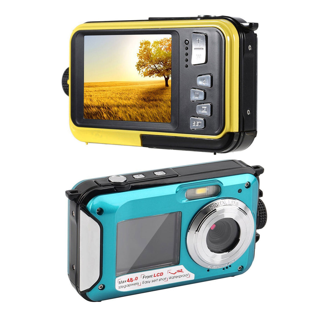 Dual Screens Full HD 2.7K 48MP Digital Camera LCD Displays Underwater Camera